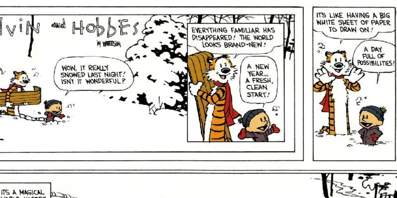 Calvin and Hobbes final strip