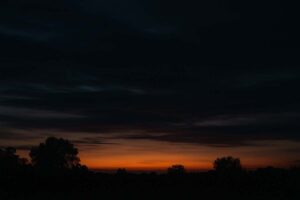 night falling in the distance