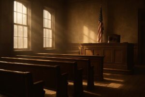 an empty courtroom