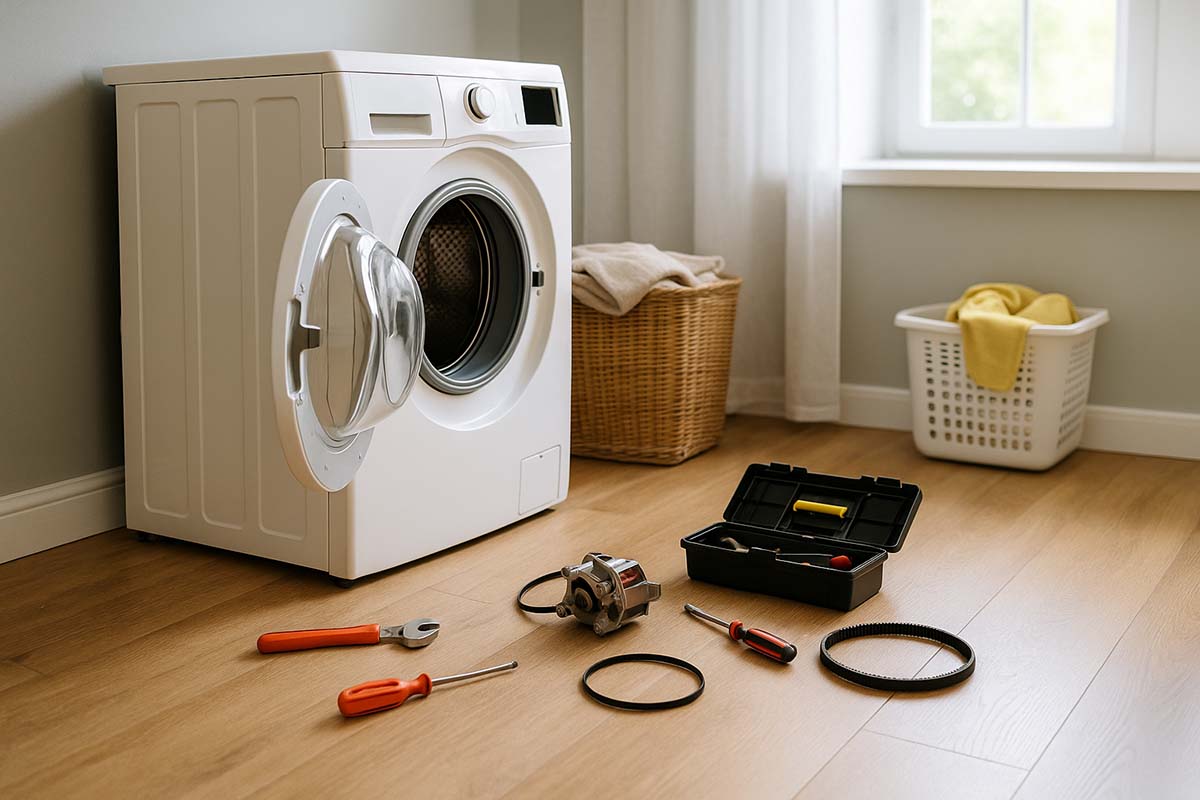 broken washing machine