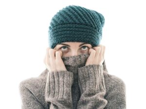 a woman rolling here eyes in disgust