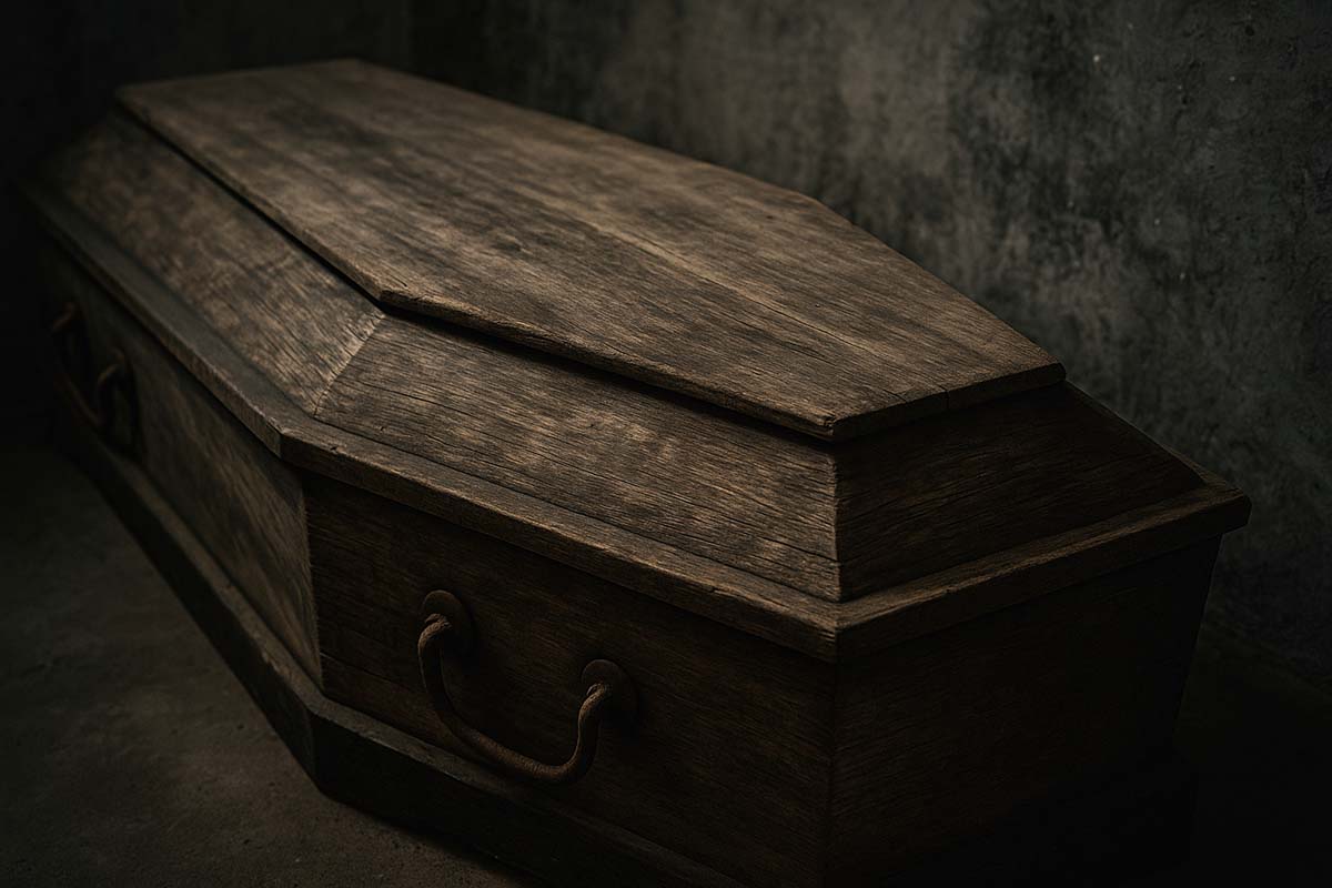 a coffin