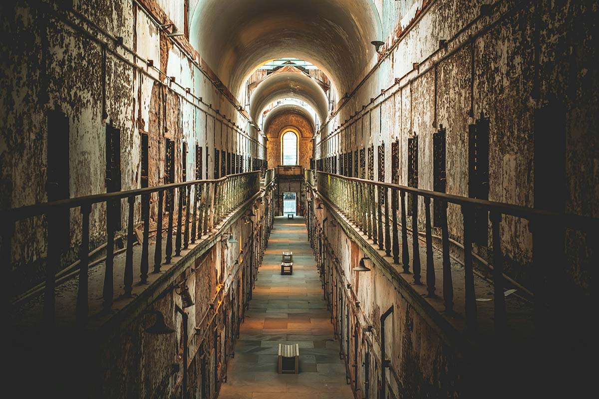 eastern-state - Low Two Pair interior view of a prison