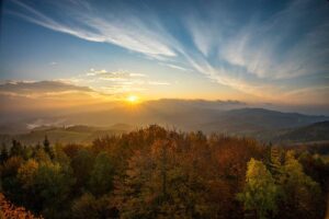 early morning sunrise